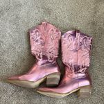 Metallic Cowgirl Boots Pink Size 9 Photo 1