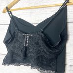 Victoria's Secret Victoria’s Secret Black Lace Trim Modal Cropped Cami Size XL Photo 5