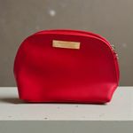 Salvatore Ferragamo Red Gold Cosmetic Makeup Travel Toiletry Zip Bag Photo 1