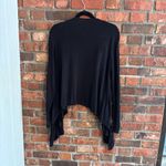 cupio  womens open front asymmetrical lightweight cardigan black L Photo 3