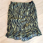 ZARA  Striped Camo Skirt Olive Green Size XS Photo 0