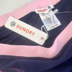 Anthropologie NEW Sundry Color blocked Bikini Bottom Navy Blue Size Medium Photo 5