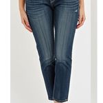 Silver Jeans Co Womens Suki Flap Capris Dark Wash Embroidered Sequin Curvy Photo 0