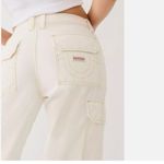 True Religion NWT Winter WHITE Big T Stitch MILITARY CARGO Flap POCKET Photo 4