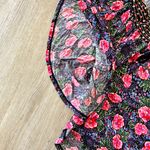 Womens Ric Rac Floral Blouse Top Photo 2