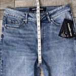 Karl Lagerfeld  High Rise Above Ankle Straight Leg Jeans with Black Side Script Photo 10