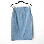 J.Crew Blue Denim Midi Pencil Skirt Size 28 Photo 3