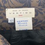 Vertigo Paris Vertigo Brown & Black Brocade Print Knee Length Skirt 42 6 Photo 3