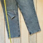 Good American  90’s Duster Blue 950 Straight Leg Distressed High Rise Jeans 14/32 Photo 2