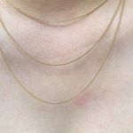 Thin Snake Chain Necklace Gold Photo 3