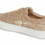 J/SLIDES NYC J/Slides Gold Metallic Leather Sneakers in Liberty Photo 1
