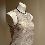 Violet+Claire  Cream & Blue / Gray Sleeveless Top Woven Tank W Key Hole… Photo 3