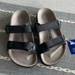 Birkenstock NWT Sahara Birko-Flor Women’s Sandals Black Size 37 US 6 Photo 0