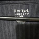 New York Laundry  Charcoal Ribbed Short Sleeve Top Photo 1