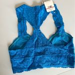 Free People  Racerback Lace Bralette‎ blue Lace Size XS Photo 2