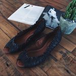 BCBG MaxAzria Open-Toe Wedges in Black | Size 7.5 Photo 1