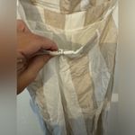 L'ATISTE L’Atiste Tan Striped Sleeveless Jumpsuit Open Back Cotton Linen Wide Leg NWT M Photo 3