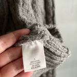 Jun & Ivy  boutique gray chunky cable knit turtleneck sweater Photo 5