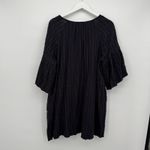 By Together Blue Striped Puff Sleeve Babydoll Mini Dress Size Large Boho Rayon Photo 8