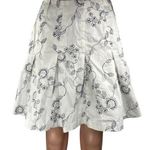 Jaime..b Women's White Floral Embroidered Pleated Back Zip Mini A Photo 0