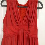 Boston Proper  fit flare ruched burnt‎ orange dress women’s size 16 wedding guest Photo 1