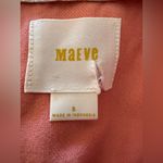 Maeve  Coral and Cream Blouse with Lace Panels Photo 4