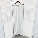 Natural Impressions Striped Muslin Swim Cover Maxi Dress White Medium White Photo 7