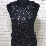 Sexy Sparkle Sequin Little Black Mini Dress Size 6 Photo 3