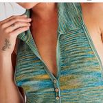 Free People  romper shorts halter Summer Nights green knit sweater XS NEW Photo 2