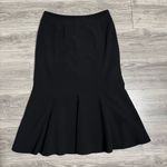 Investments Women Black High Rise Midi Flared Lined Skirt Size 10 Photo 0