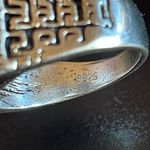 Natural black obsidian S925 silver ring size 8.5 Photo 6