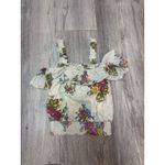 House Of Harlow 1960 Helena Ivory Floral Print Off Shoulder Crop Top Blouse S Tan Photo 2