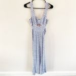 Rebecca Taylor Cutout Tulip Floral Sleeveless Wide-Leg Jumpsuit Navy Sz 0 Photo 1