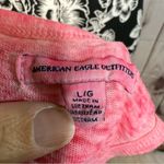 American Eagle  Pink Burnout Style Henley Tank Top Photo 5