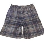 Free People Tan/Orange/Navy Plaid Chino Shorts Women's Size 4 Photo 1
