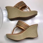 No Boundaries VTG  Women’s Cass Floral Embroidered Sequin Synthetic Wedge Sandals Photo 5