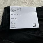 Loft NWT:  Black the slim Flared high waisted curvy jeans size 28/6 Photo 11