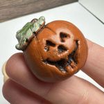 Halloween Jack O’Lantern Pumpkin Lanterns Brooch Pin Lot Of 2 Photo 4