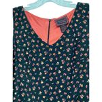 Vintage Cottagecore April Cornell Flax Blend Ditsy Floral Grunge Maxi Dress Sz M Black Size M Photo 3