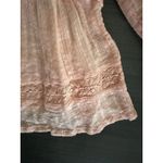 American Eagle  Women‎ Medium Y2K Coral Lacy Trim Long Sleeve Cropped Babydoll Photo 4