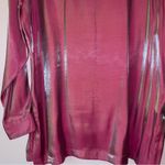 Avon L Blouse Pink Two Tone Dhoop Chao Shimmer Long Sleeve Button Collarless Size L Photo 10