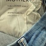 EUC Mother Women's Jeans with Red Stripe. Size 24 “the looker ankle fray” style Blue Photo 12