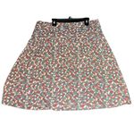 Old Navy Skirt Womens 8 Brown Leaf Print Side Zipper Autumnal Boho Flowy Earthy Photo 1