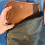Lauren Ralph Lauren Hunter Green and Tan Leather Tote Bag Photo 4