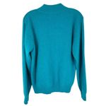 Vintage 80's Robins Egg Blue Angora Fuzzy Soft Mock Neck Sweater Size Medium Photo 4