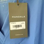 NWT Mandala Pocket Scrub Top Ceil Blue Medium Photo 4