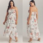 Anthropologie  The Somerset Strapless Maxi Dress Ivory Floral Size Small NWT Photo 4