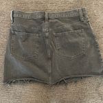 Madewell Rigid Denim A-Line Buttoned Mini Denim Skirt Size 31 Raw Hem Grey Photo 4