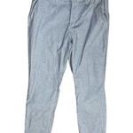 H&M Women's Ankle Pant Mini Check Black White Size 10 Stretch Cotton Blend Photo 1