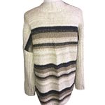 Knox Rose KNOW ROSE CREAM BROWN STRIPED CHIC COZY NEUTRAL CARDIGAN MEDIUM Photo 1